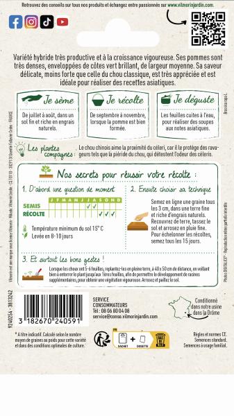 Potagères - Chou Chinois Spectrum HF1 - Graines d'Exception - MEDIA_PACKAGING_VERSO